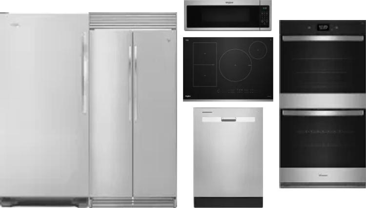 6 Piece Package Includes Refrigerator, Freezer, Cooktop, Wall Oven, Microwave And Dishwasher