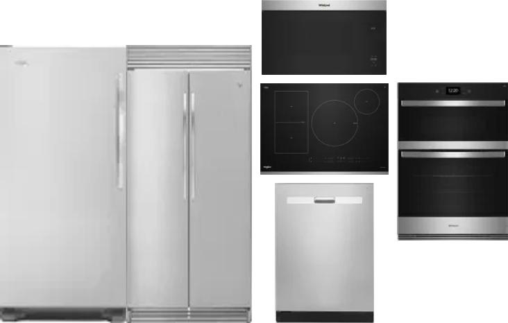 6 Piece Package Includes Refrigerator, Freezer, Cooktop, Wall Oven, Microwave And Dishwasher
