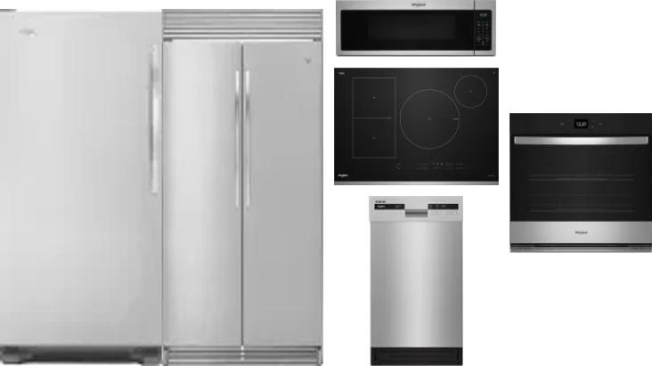 6 Piece Package Includes Refrigerator, Freezer, Cooktop, Wall Oven, Microwave And Dishwasher