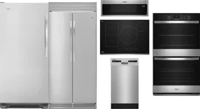 6 Piece Package Includes Refrigerator, Freezer, Cooktop, Wall Oven, Microwave And Dishwasher