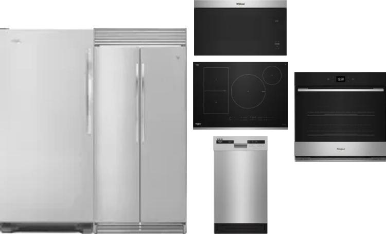 6 Piece Package Includes Refrigerator, Freezer, Cooktop, Wall Oven, Microwave And Dishwasher