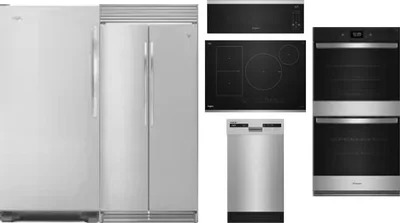 6 Piece Package Includes Refrigerator, Freezer, Cooktop, Wall Oven, Microwave And Dishwasher