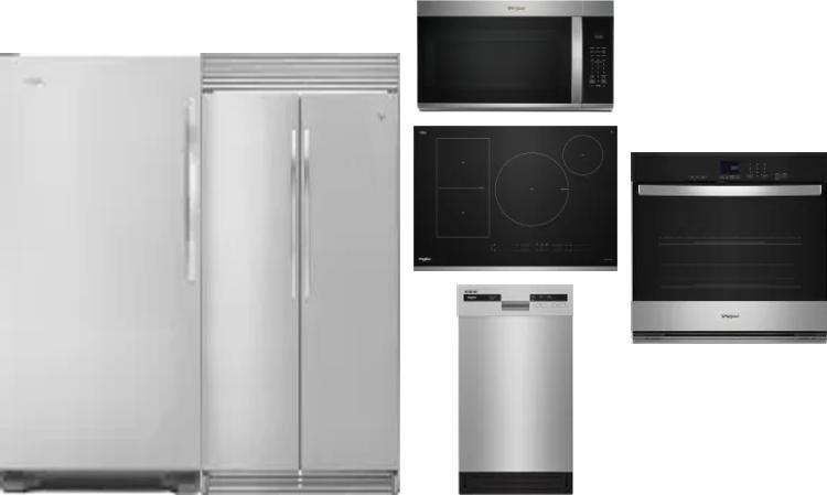 6 Piece Package Includes Refrigerator, Freezer, Cooktop, Wall Oven, Microwave And Dishwasher