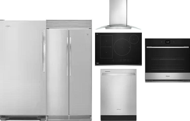 6 Piece Package Includes Refrigerator, Freezer, Cooktop, Wall Oven, Hood And Dishwasher