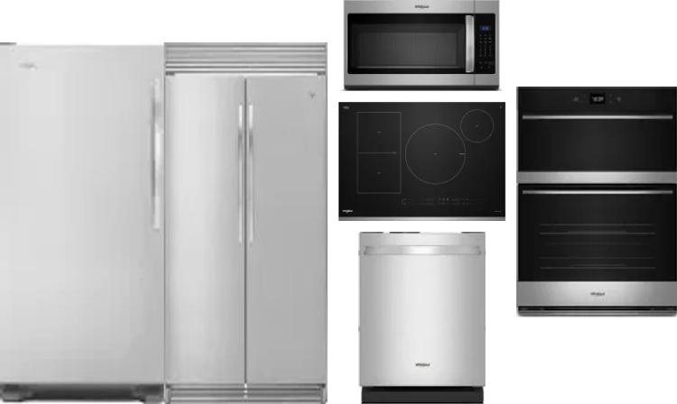 6 Piece Package Includes Refrigerator, Freezer, Cooktop, Wall Oven, Microwave And Dishwasher