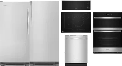 6 Piece Package Includes Refrigerator, Freezer, Cooktop, Wall Oven, Microwave And Dishwasher