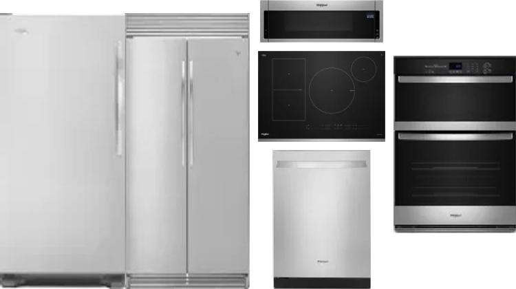 6 Piece Package Includes Refrigerator, Freezer, Cooktop, Wall Oven, Microwave And Dishwasher