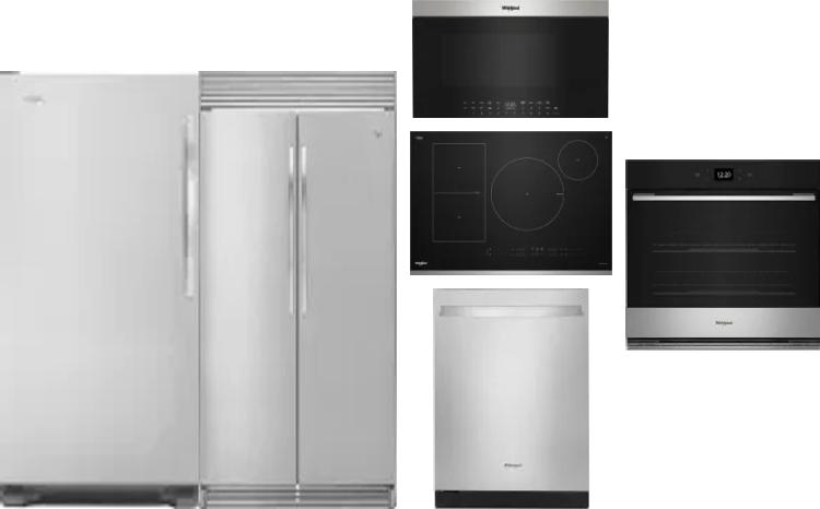 6 Piece Package Includes Refrigerator, Freezer, Cooktop, Wall Oven, Microwave And Dishwasher