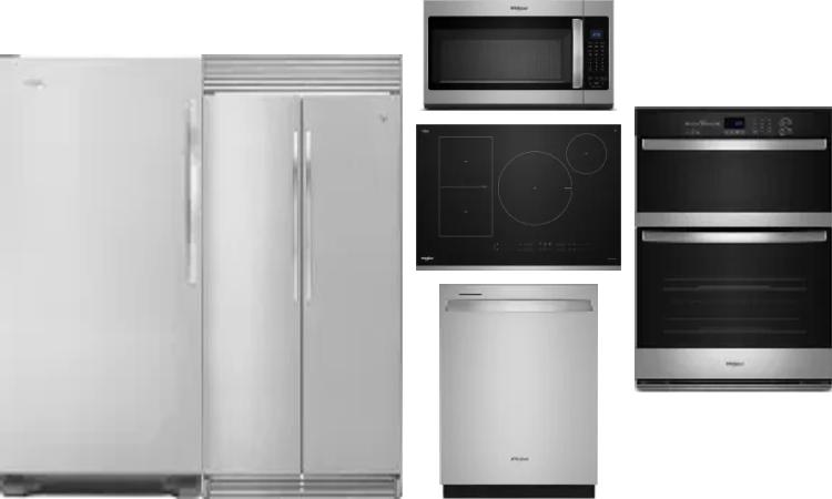 6 Piece Package Includes Refrigerator, Freezer, Cooktop, Wall Oven, Microwave And Dishwasher