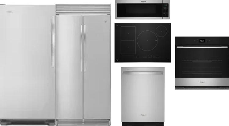 6 Piece Package Includes Refrigerator, Freezer, Cooktop, Wall Oven, Microwave And Dishwasher