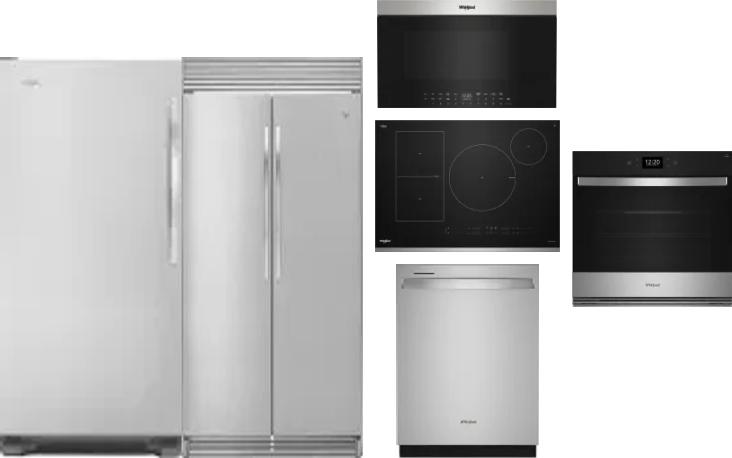 6 Piece Package Includes Refrigerator, Freezer, Cooktop, Wall Oven, Microwave And Dishwasher