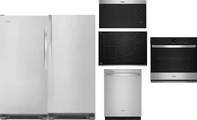 6 Piece Package Includes Refrigerator, Freezer, Cooktop, Wall Oven, Microwave And Dishwasher