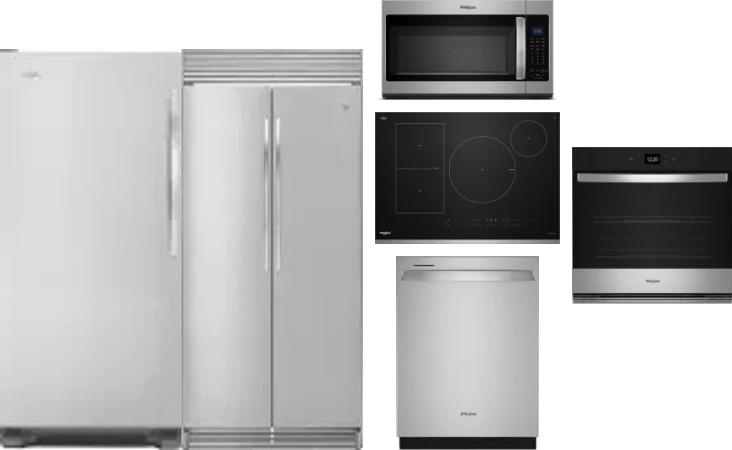 6 Piece Package Includes Refrigerator, Freezer, Cooktop, Wall Oven, Microwave And Dishwasher