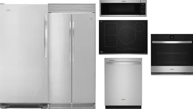 6 Piece Package Includes Refrigerator, Freezer, Cooktop, Wall Oven, Microwave And Dishwasher