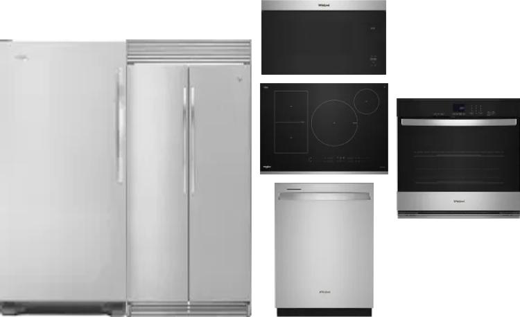 6 Piece Package Includes Refrigerator, Freezer, Cooktop, Wall Oven, Microwave And Dishwasher