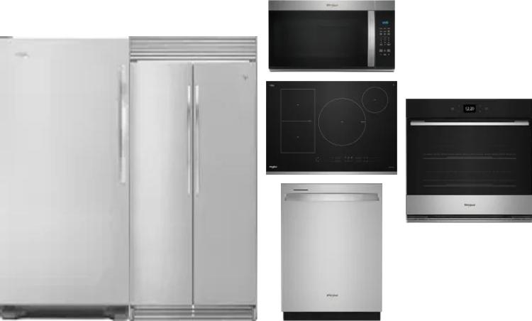 6 Piece Package Includes Refrigerator, Freezer, Cooktop, Wall Oven, Microwave And Dishwasher