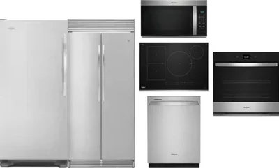 6 Piece Package Includes Refrigerator, Freezer, Cooktop, Wall Oven, Microwave And Dishwasher