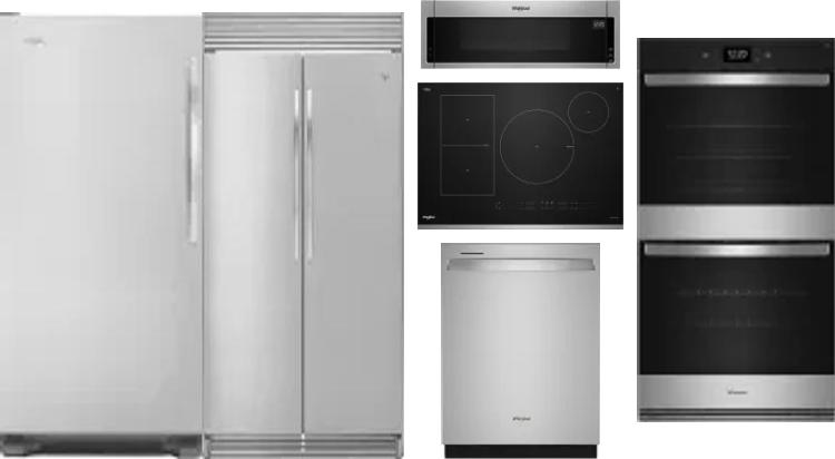 6 Piece Package Includes Refrigerator, Freezer, Cooktop, Wall Oven, Microwave And Dishwasher
