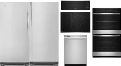 6 Piece Package Includes Refrigerator, Freezer, Cooktop, Wall Oven, Microwave And Dishwasher