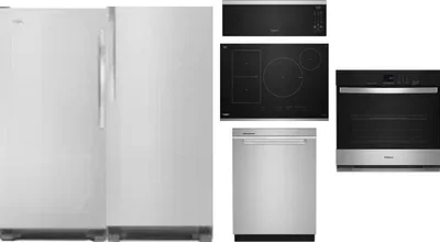 6 Piece Package Includes Refrigerator, Freezer, Cooktop, Wall Oven, Microwave And Dishwasher