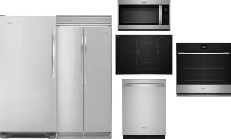 6 Piece Package Includes Refrigerator, Freezer, Cooktop, Wall Oven, Microwave And Dishwasher