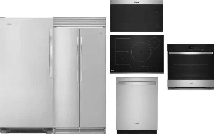 6 Piece Package Includes Refrigerator, Freezer, Cooktop, Wall Oven, Microwave And Dishwasher