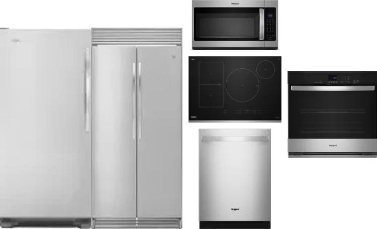 6 Piece Package Includes Refrigerator, Freezer, Cooktop, Wall Oven, Microwave And Dishwasher