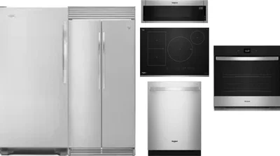 6 Piece Package Includes Refrigerator, Freezer, Cooktop, Wall Oven, Microwave And Dishwasher