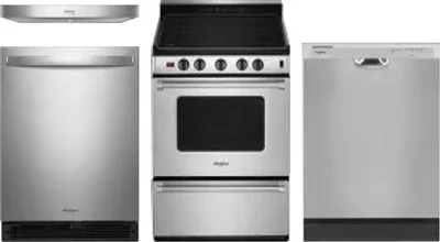 4 Piece Package Includes Refrigerator, Range, Hood And Dishwasher
