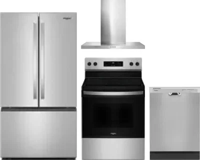 4 Piece Package Includes Refrigerator, Range, Hood And Dishwasher