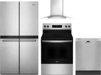 4 Piece Package Includes Refrigerator, Range, Hood And Dishwasher