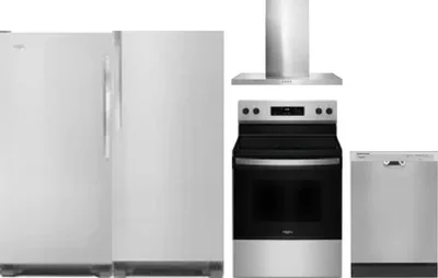 5 Piece Package Includes Refrigerator, Freezer, Range, Hood And Dishwasher