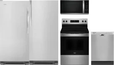 5 Piece Package Includes Refrigerator, Freezer, Range, Microwave And Dishwasher