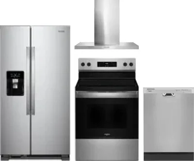 4 Piece Package Includes Refrigerator, Range, Hood And Dishwasher