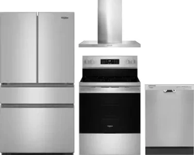 4 Piece Package Includes Refrigerator, Range, Hood And Dishwasher