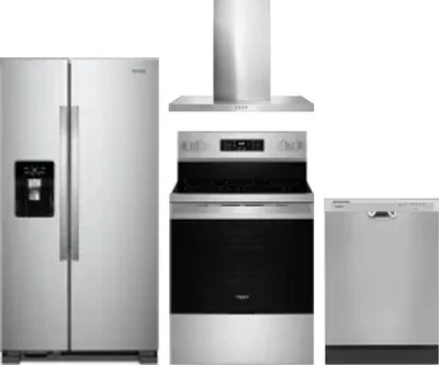 4 Piece Package Includes Refrigerator, Range, Hood And Dishwasher