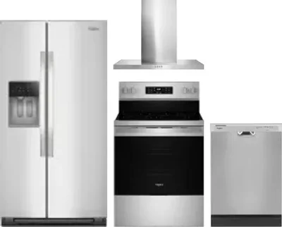 4 Piece Package Includes Refrigerator, Range, Hood And Dishwasher