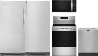 5 Piece Package Includes Refrigerator, Freezer, Range, Microwave And Dishwasher
