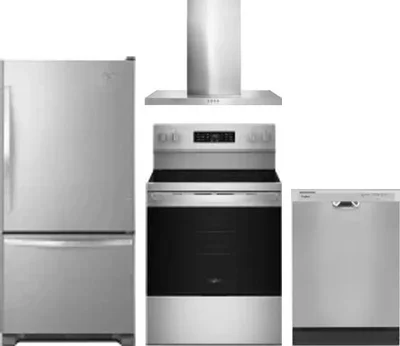 4 Piece Package Includes Refrigerator, Range, Hood And Dishwasher