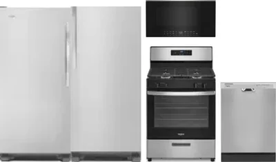 5 Piece Package Includes Refrigerator, Freezer, Range, Microwave And Dishwasher