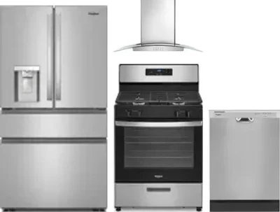 4 Piece Package Includes Refrigerator, Range, Hood And Dishwasher