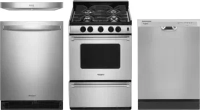 4 Piece Package Includes Refrigerator, Range, Hood And Dishwasher
