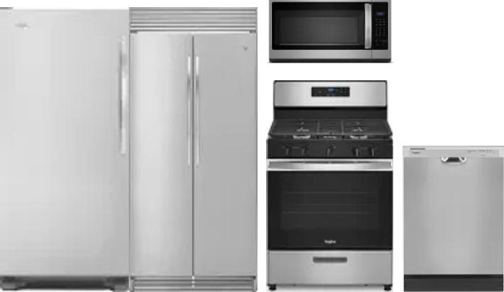 5 Piece Package Includes Refrigerator, Freezer, Range, Microwave And Dishwasher