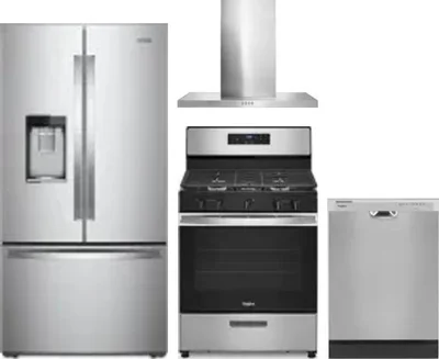 4 Piece Package Includes Refrigerator, Range, Hood And Dishwasher