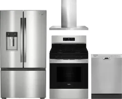 4 Piece Package Includes Refrigerator, Range, Hood And Dishwasher