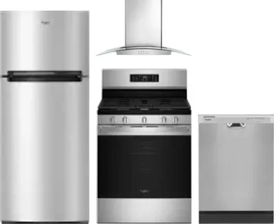 4 Piece Package Includes Refrigerator, Range, Hood And Dishwasher