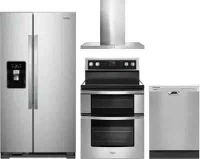4 Piece Package Includes Refrigerator, Range, Hood And Dishwasher