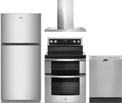 4 Piece Package Includes Refrigerator, Range, Hood And Dishwasher