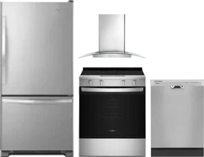 4 Piece Package Includes Refrigerator, Range, Hood And Dishwasher
