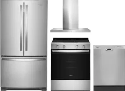 4 Piece Package Includes Refrigerator, Range, Hood And Dishwasher